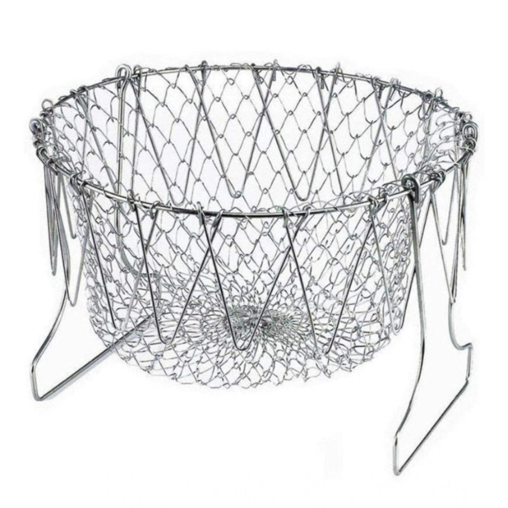 Foldable Chef Basket – Multi-Function Strainer And Steamer