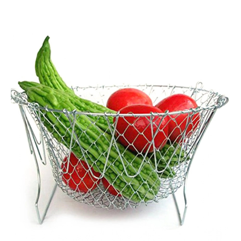 Foldable Chef Basket – Multi-Function Strainer And Steamer