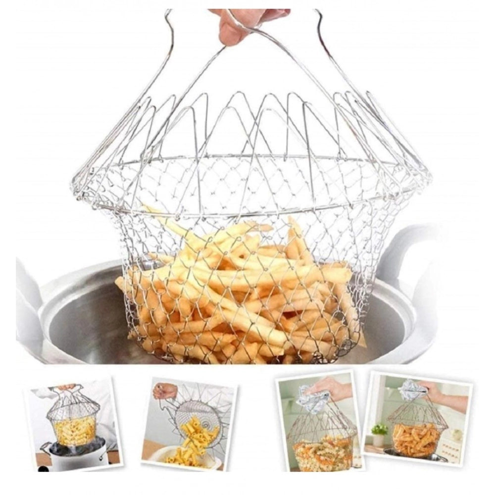 Foldable Chef Basket – Multi-Function Strainer And Steamer