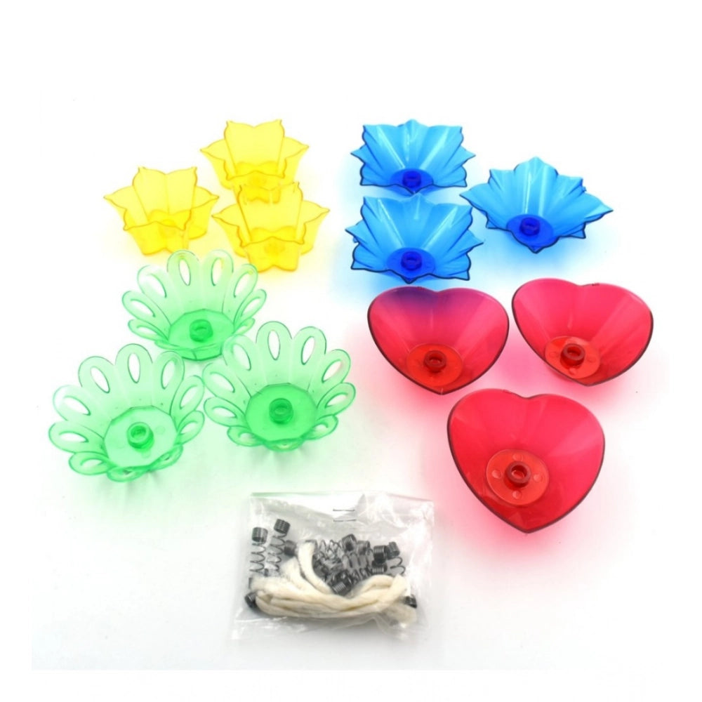 _Floral Diya Set – Multi-Color Tea Light Holders Sets · Pack of 2