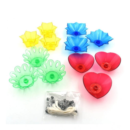_Floral Diya Set – Multi-Color Tea Light Holders Sets · Pack of 2