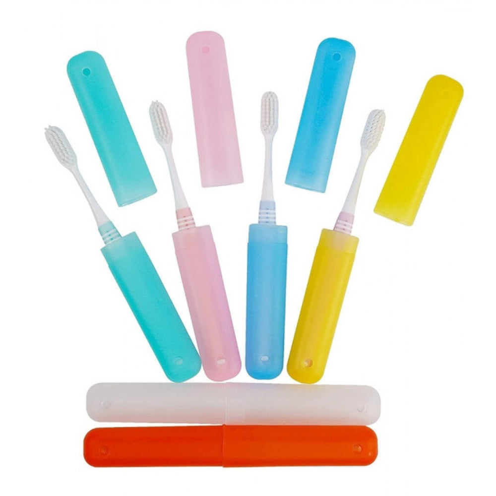 _Plastic Toothbrush Holder Travel 4-Pieces Set Tube Cases · Pack of 4