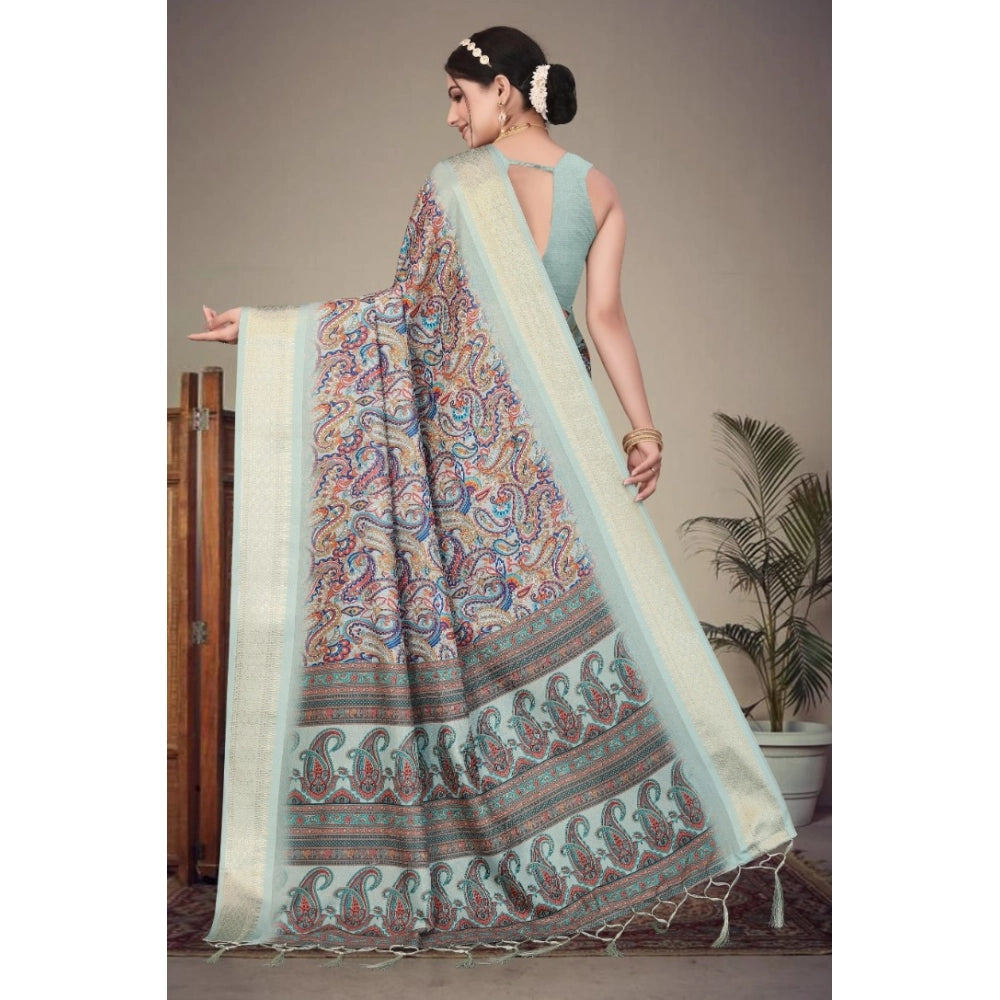 Women's Cotton Silk Printed Saree