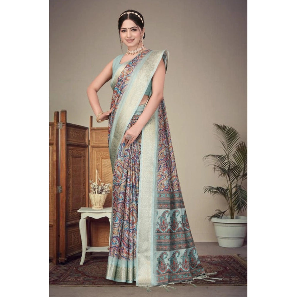 Women's Cotton Silk Printed Saree