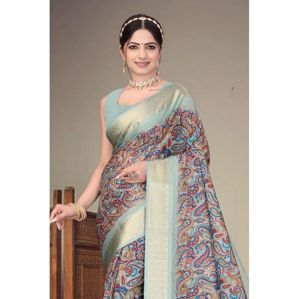 Women's Cotton Silk Printed Saree