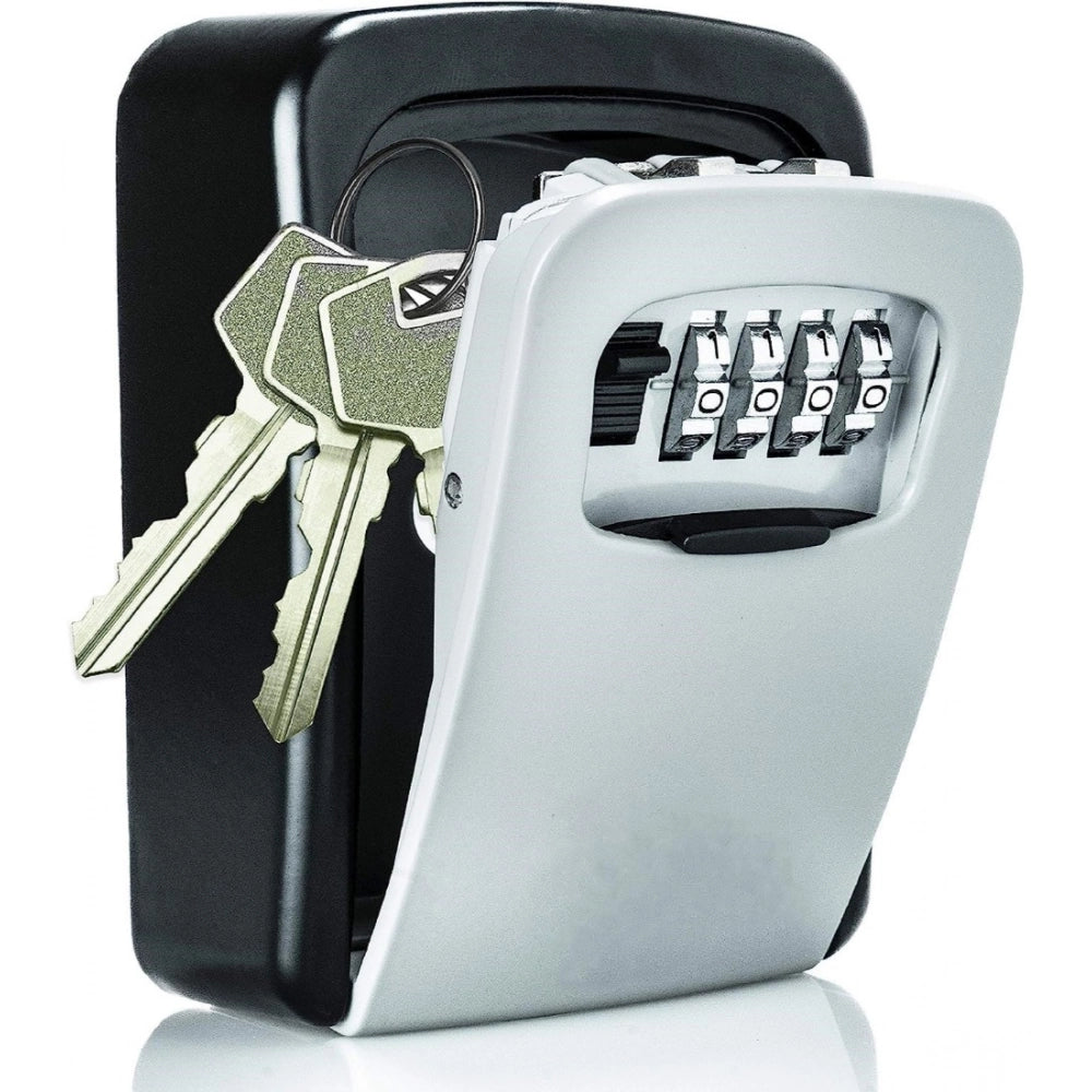 Wall-Mounted Abs Key Lock Box — Grey-Black