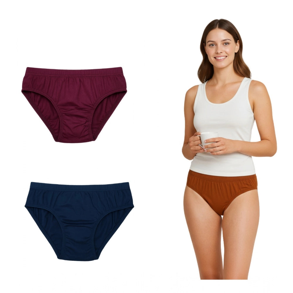 Pack Of_3 Women's Cotton Solid Hipster Panty · 07_L