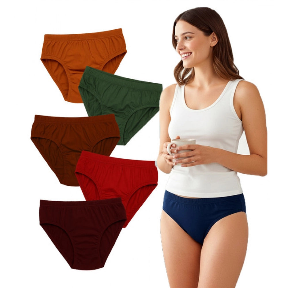 Pack Of_6 Women's Cotton Solid Hipster Panty · 13_L