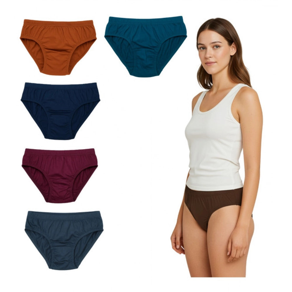Pack Of_6 Women's Cotton Solid Hipster Panty · 19_L