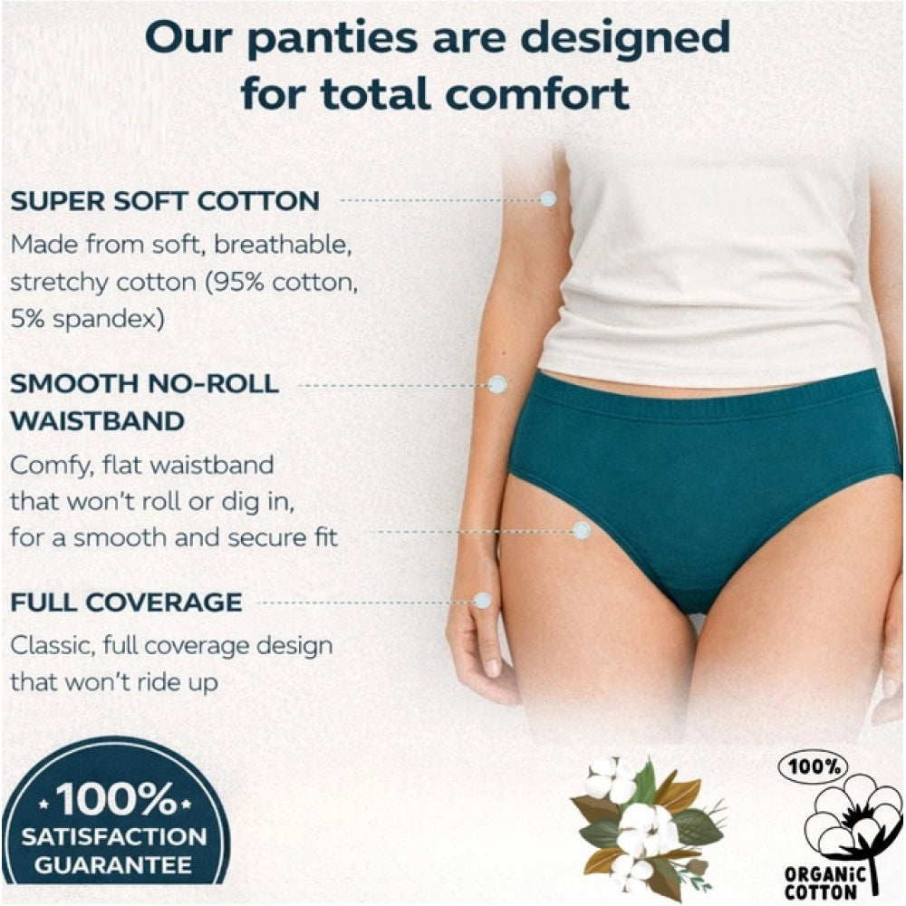 Pack Of_12 Women's Cotton Solid Hipster Panty