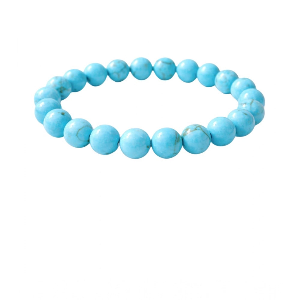 Natural Crystal 8Mm Turquoise Bracelet — Sky Blue