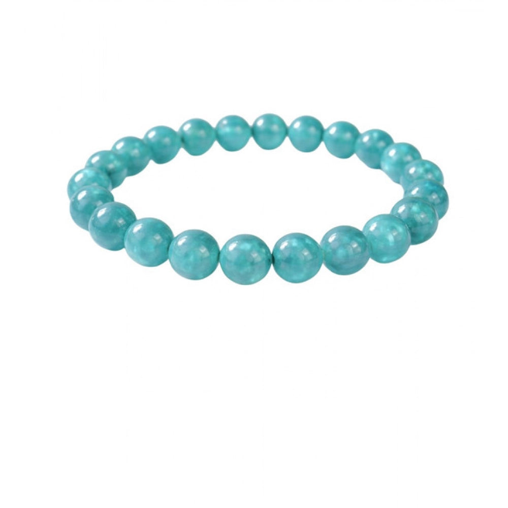 Natural Crystal 8Mm Amazonite Bracelet — Teal Green