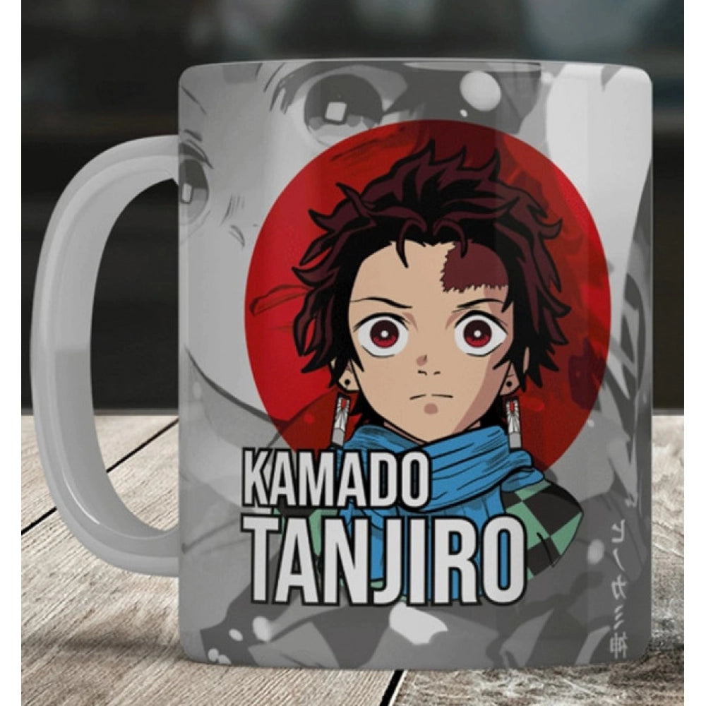 Anime Kamado Tanjiro Ceramic Printed Coffee Mug — White