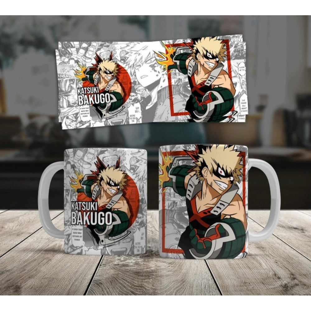 Anime Katsuki Bakugo Ceramic Printed Coffee Mug — White