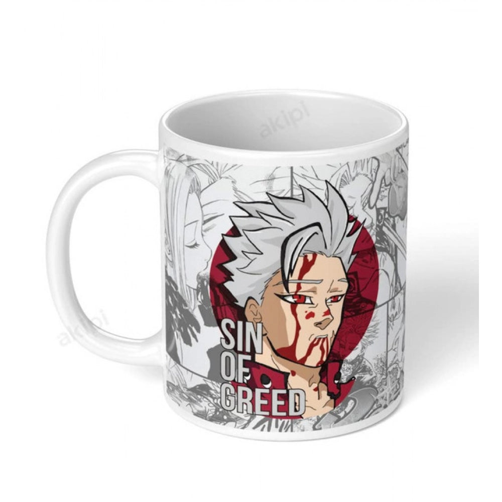 Anime Ban Ceramic Printed Coffee Mug — White