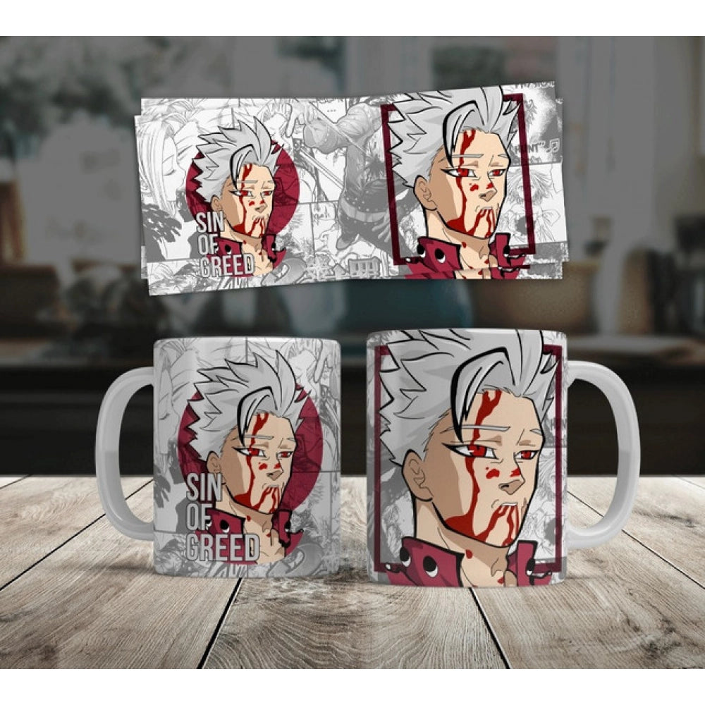 Anime Ban Ceramic Printed Coffee Mug — White