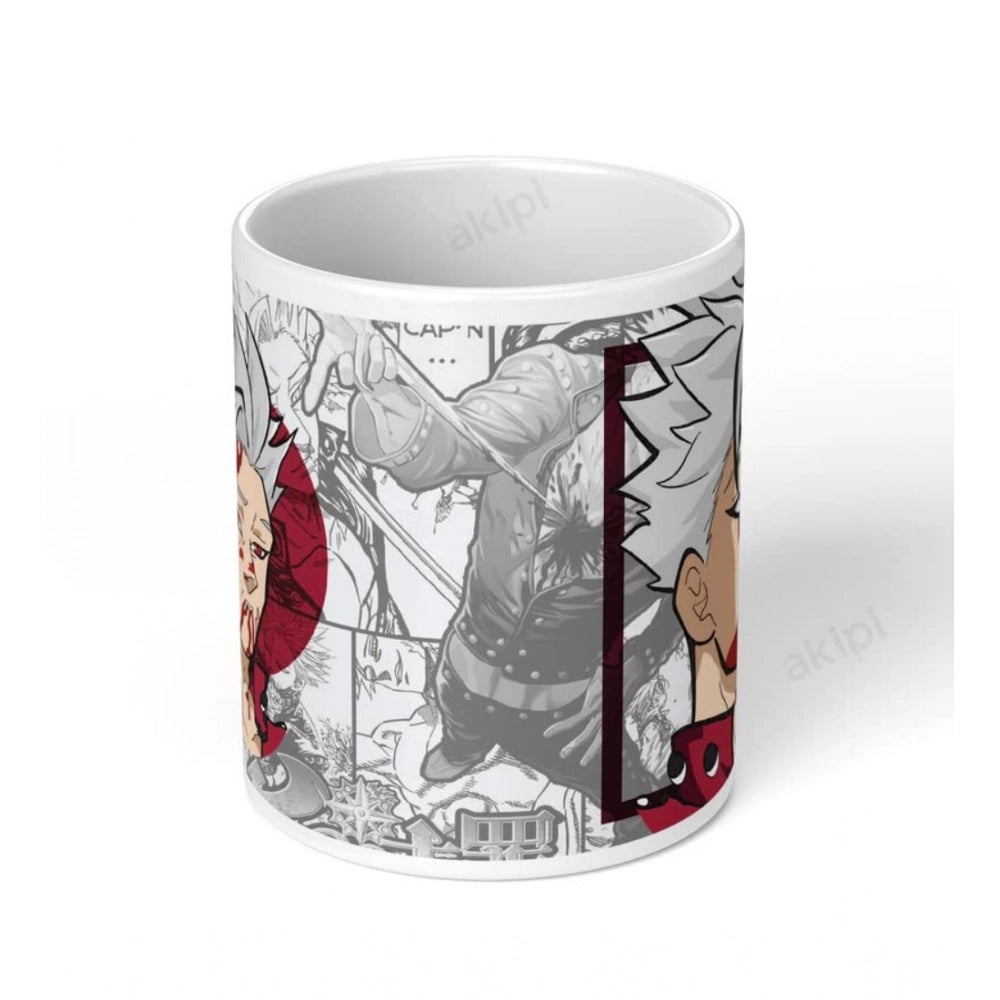 Anime Ban Ceramic Printed Coffee Mug — White
