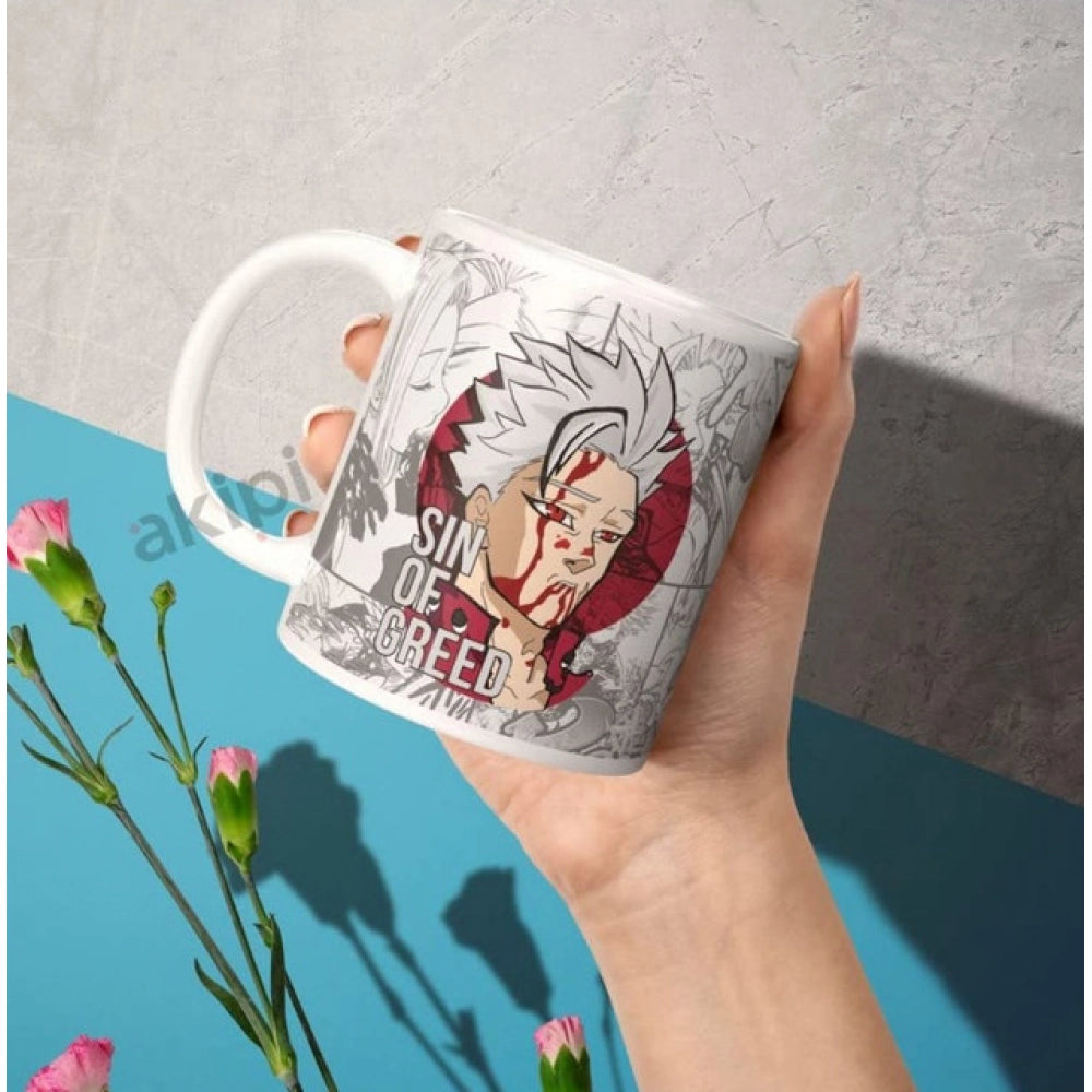 Anime Ban Ceramic Printed Coffee Mug — White