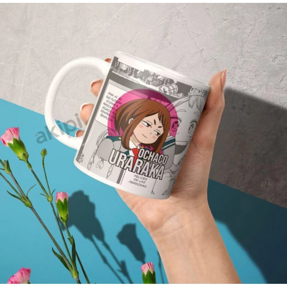 Anime Ochaco Uraraka Ceramic Printed Coffee Mug — White · _005