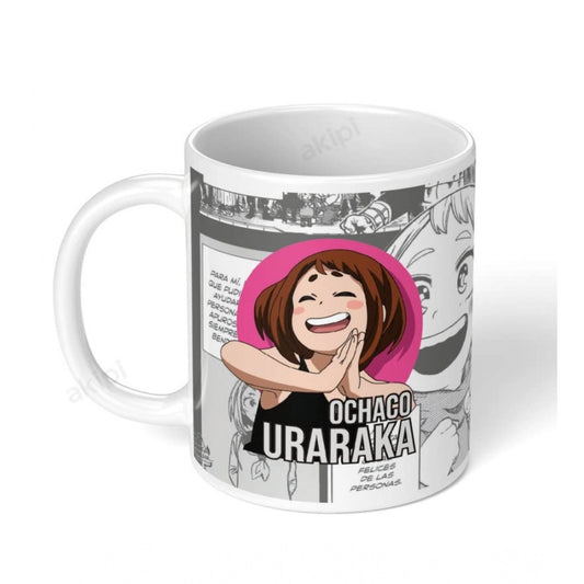 Anime Ochaco Uraraka Ceramic Printed Coffee Mug — White · _008