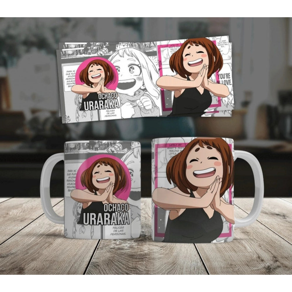 Anime Ochaco Uraraka Ceramic Printed Coffee Mug — White · _008