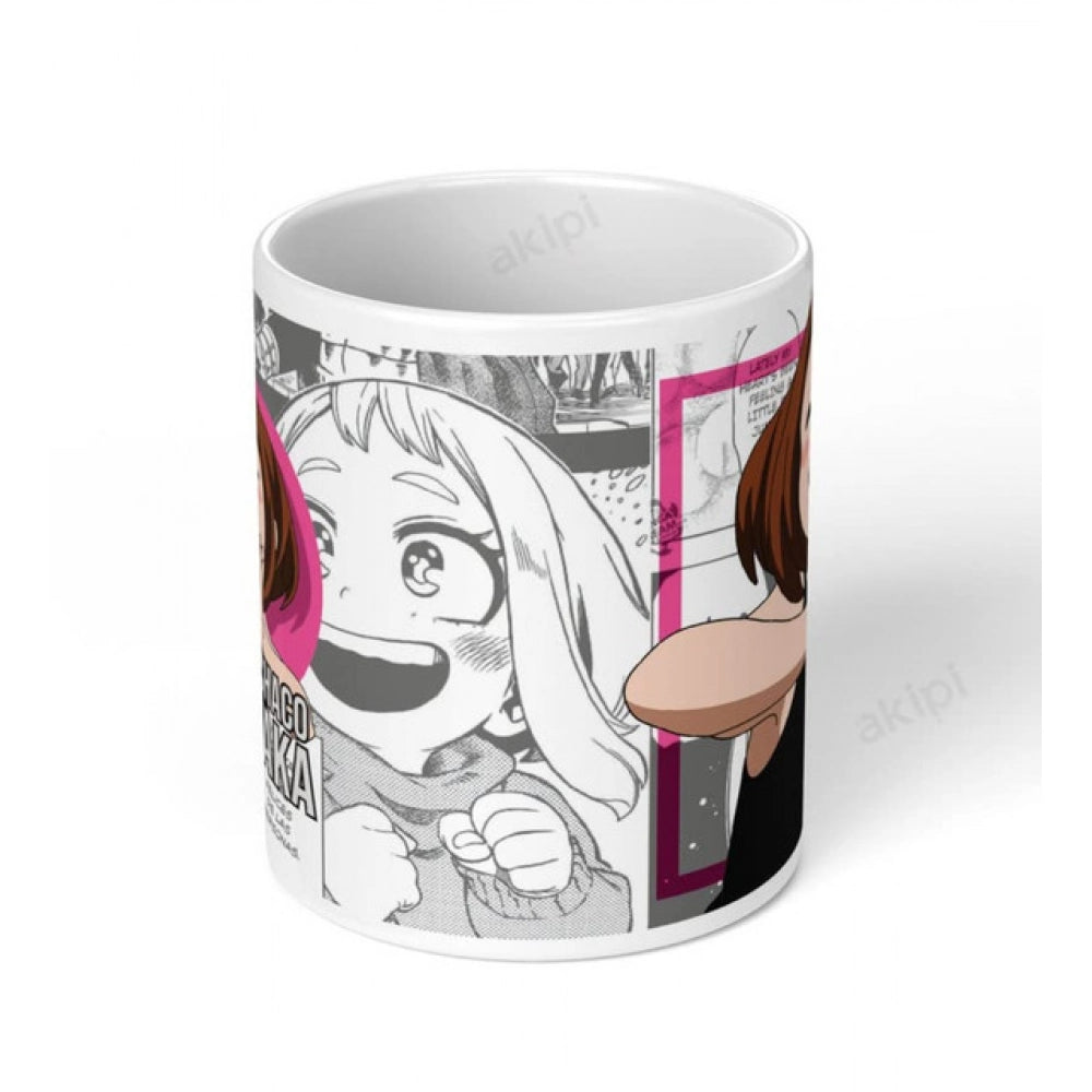 Anime Ochaco Uraraka Ceramic Printed Coffee Mug — White · _008