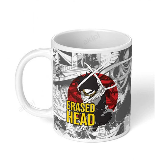Anime Erased Head Ceramic Printed Coffee Mug — White