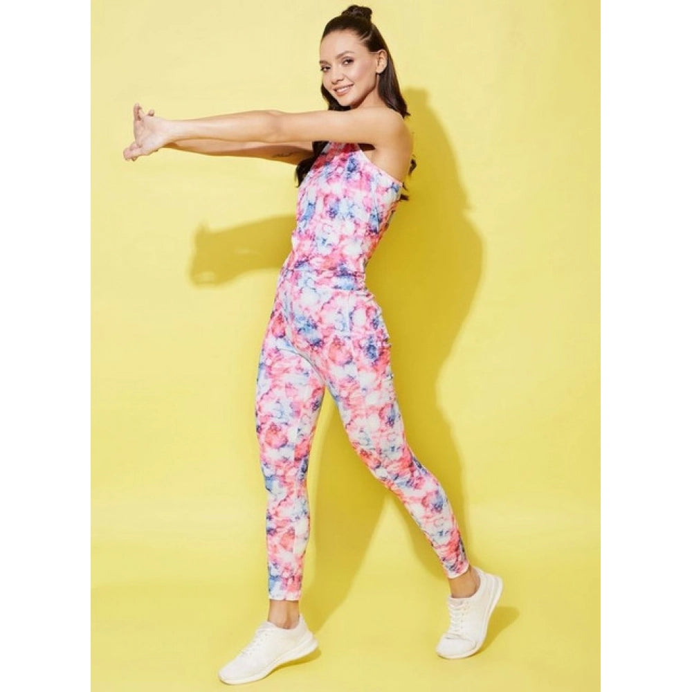 Women's Lycra Printed Sleeveless Active Wear · 90_L