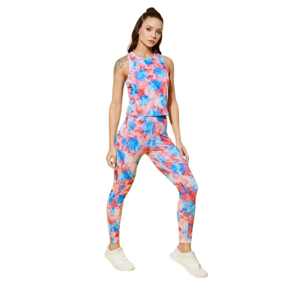 Women's Lycra Printed Sleeveless Active Wear · 92_L