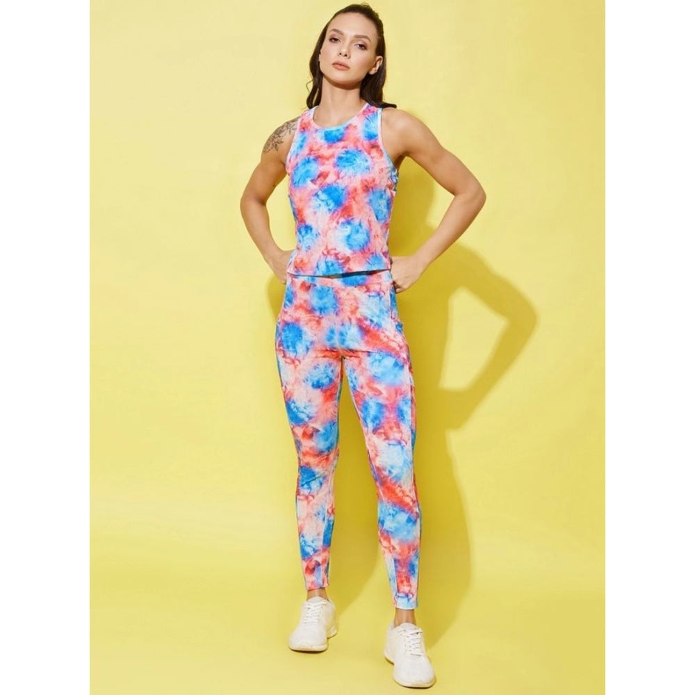 Women's Lycra Printed Sleeveless Active Wear · 92_L
