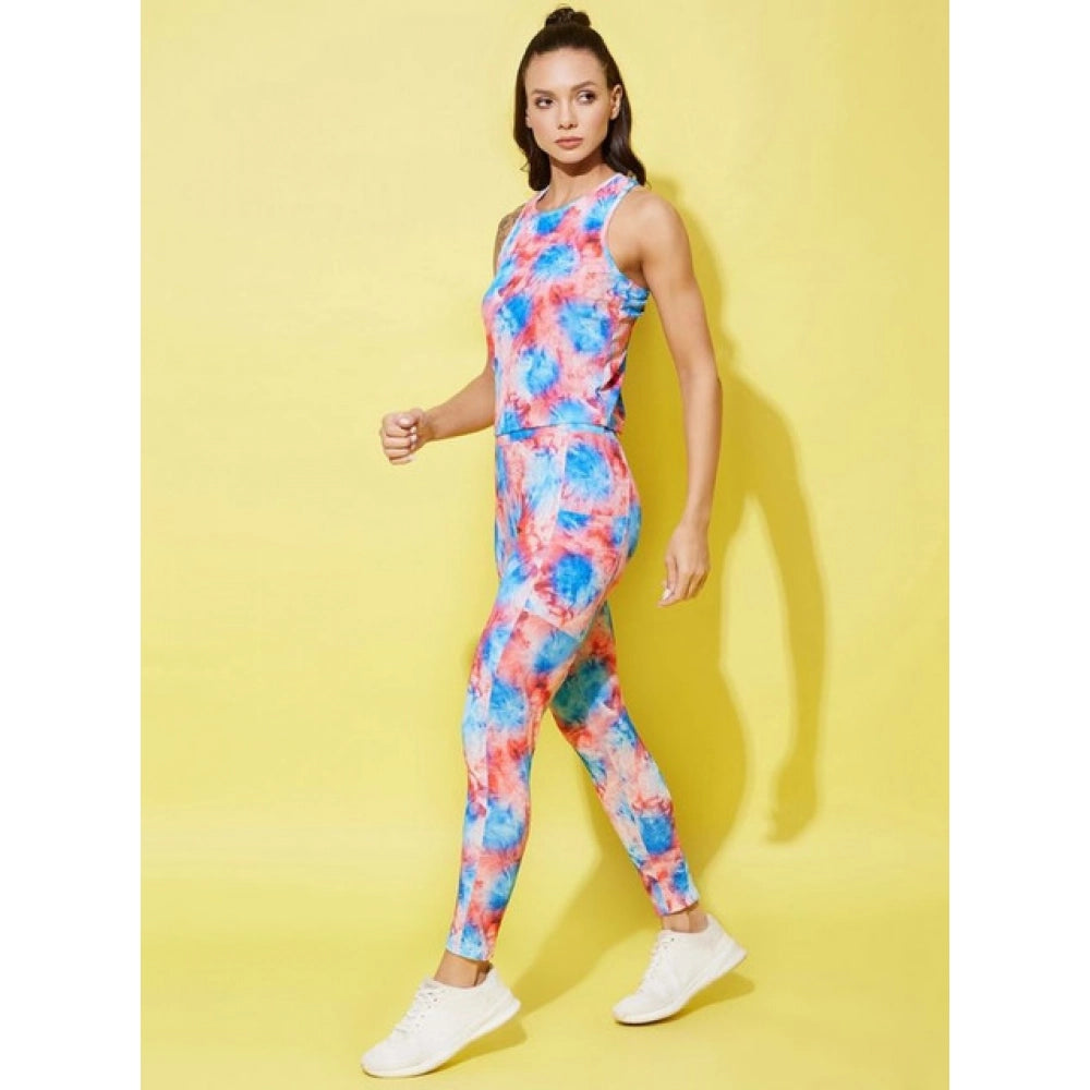 Women's Lycra Printed Sleeveless Active Wear · 92_L