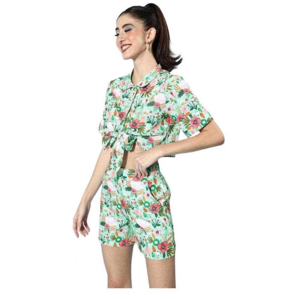 Women's Floral Short Sleeve Co-Ord Set · 99_L
