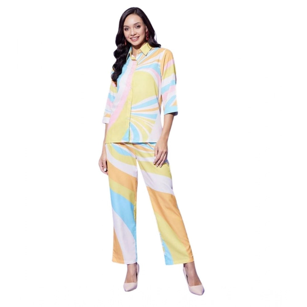 Women's Colour Blocking 3-4th Sleeve Co-Ord Set · 06_L