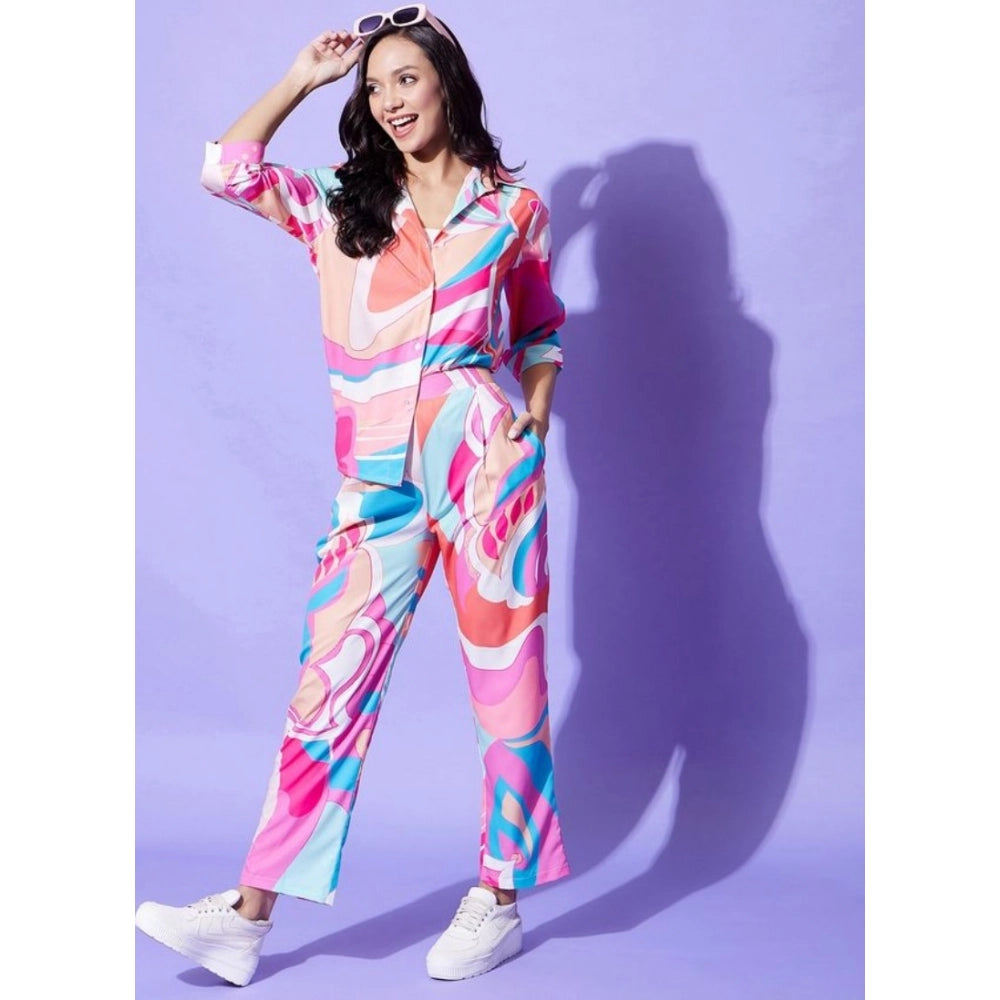 Women's Printed 3-4th Sleeve Co-Ord Set