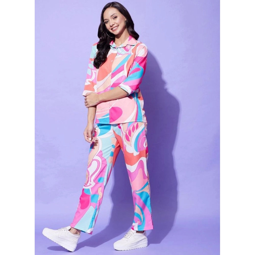 Women's Printed 3-4th Sleeve Co-Ord Set