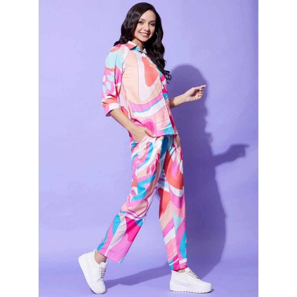 Women's Printed 3-4th Sleeve Co-Ord Set