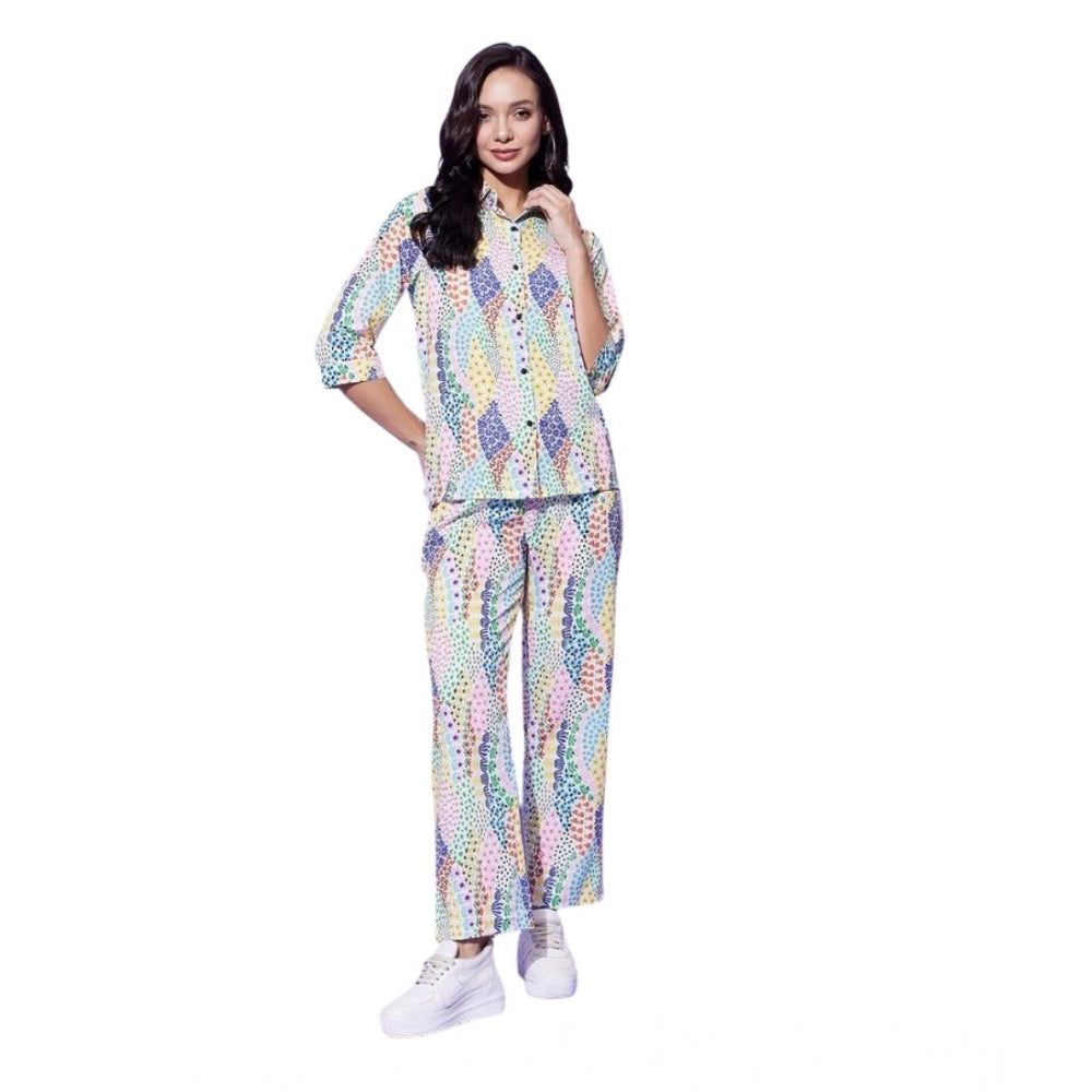 Women's Floral 3-4th Sleeve Co-Ord Set · 09_L