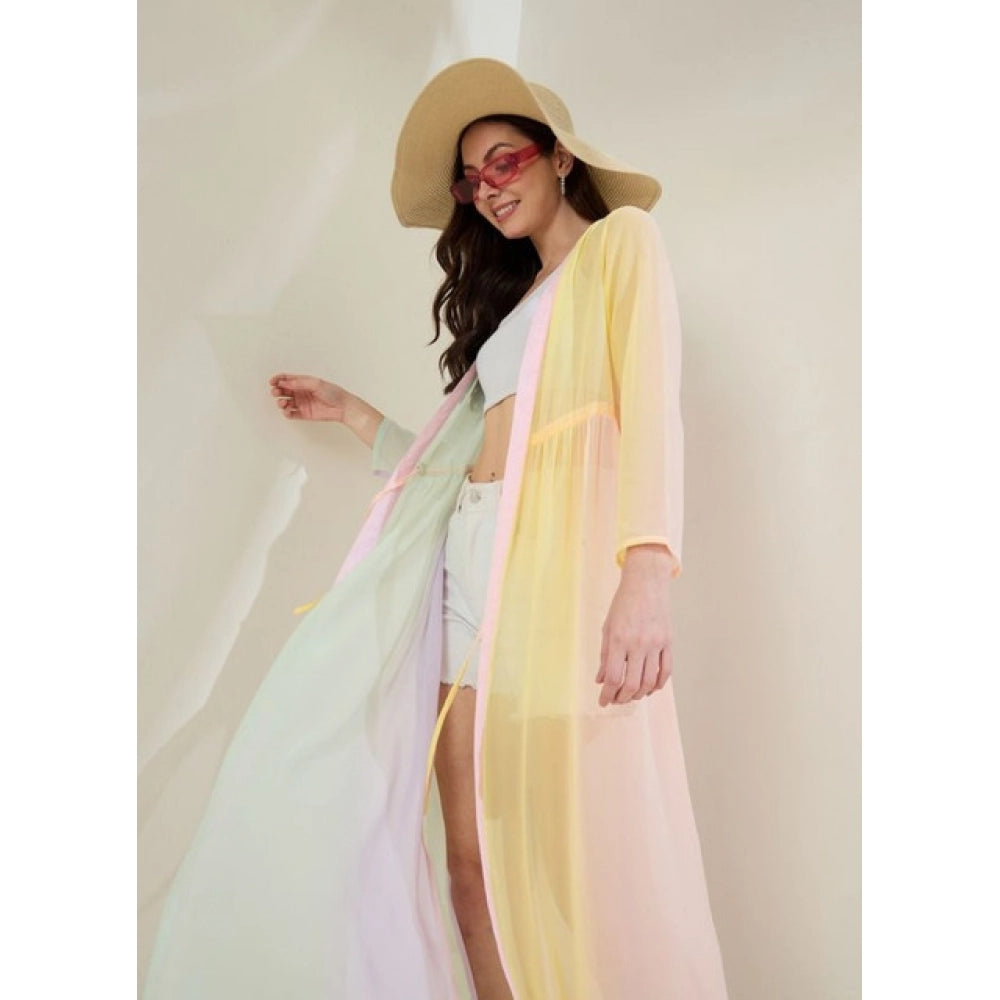Women's Georgette Ombre Short Sleeve Shrug