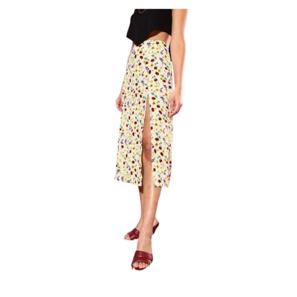 Women's Floral Side Zip Skirt · 8_32