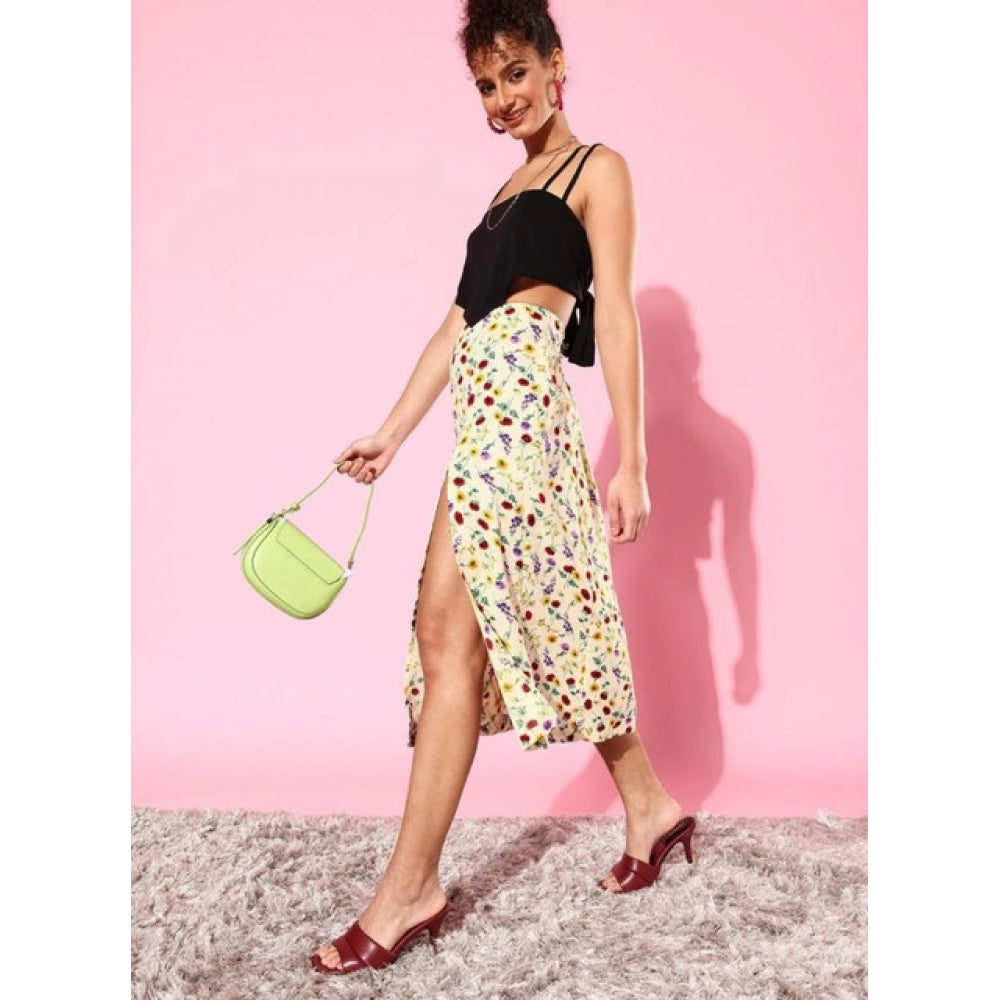 Women's Floral Side Zip Skirt · 8_32