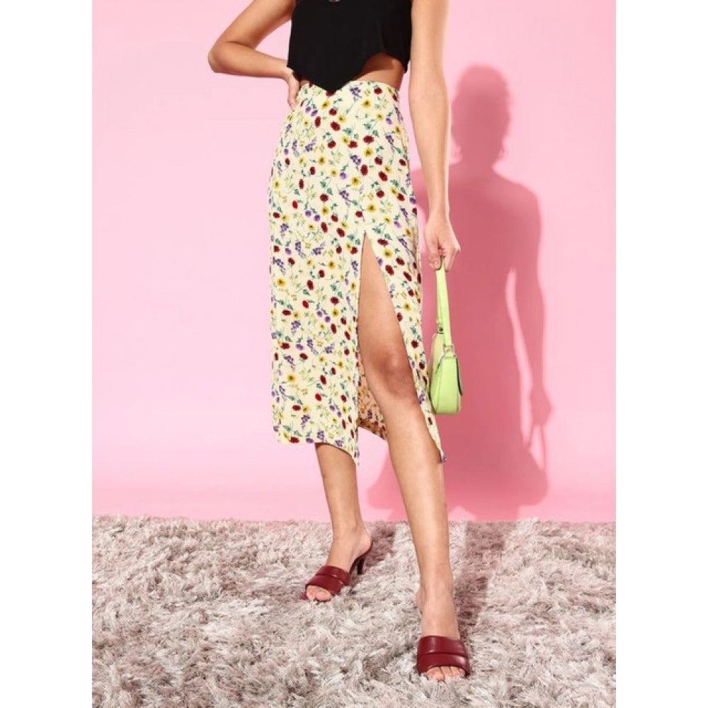 Women's Floral Side Zip Skirt · 8_32