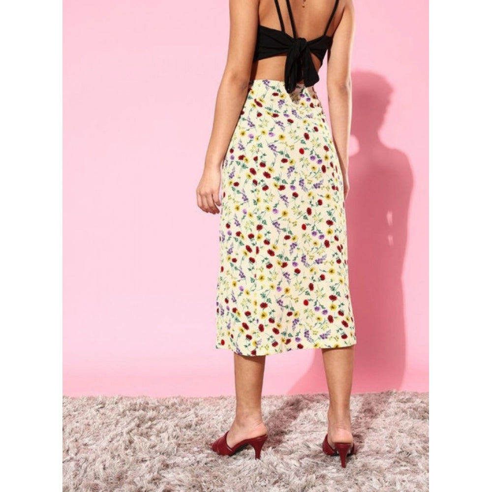 Women's Floral Side Zip Skirt · 8_32