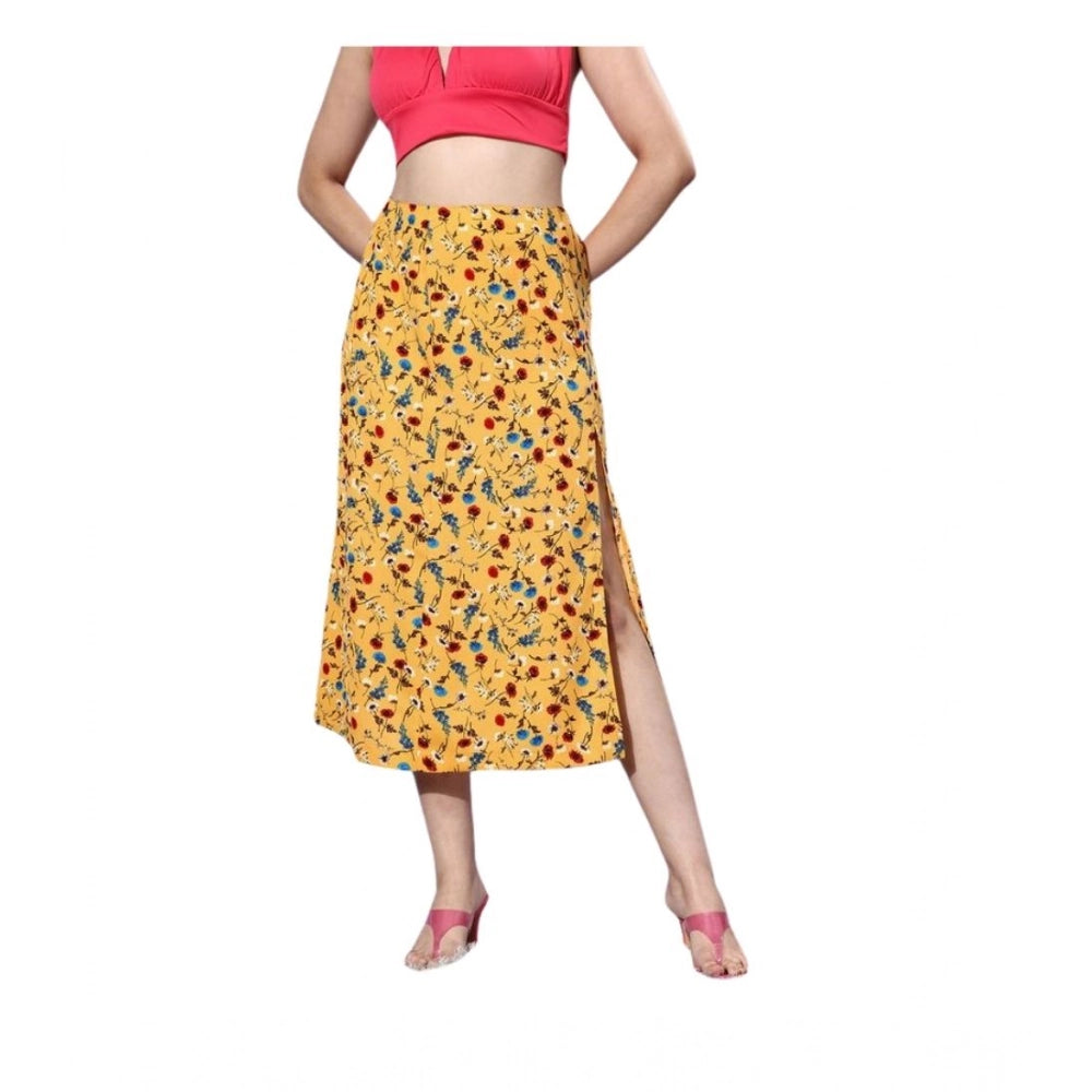 Women's Floral Side Zip Skirt · 9_32