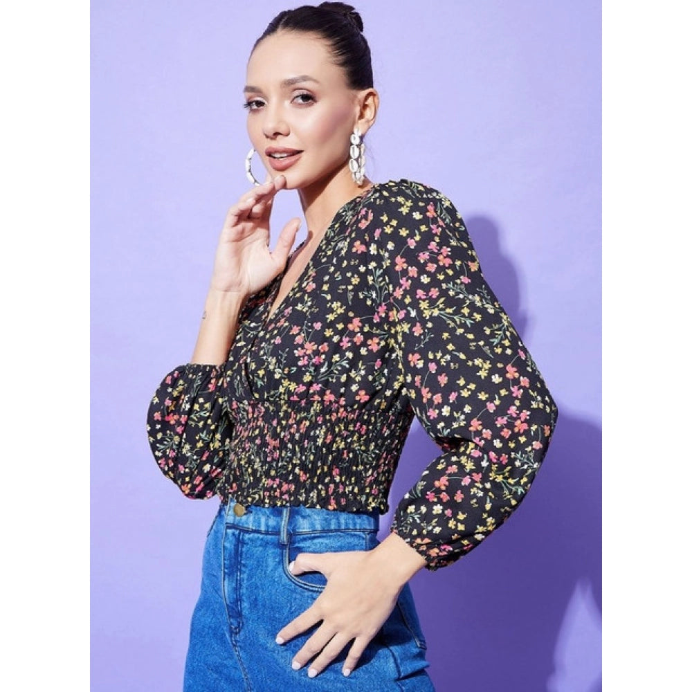 Women's Floral Long Sleeves Top · 57_L
