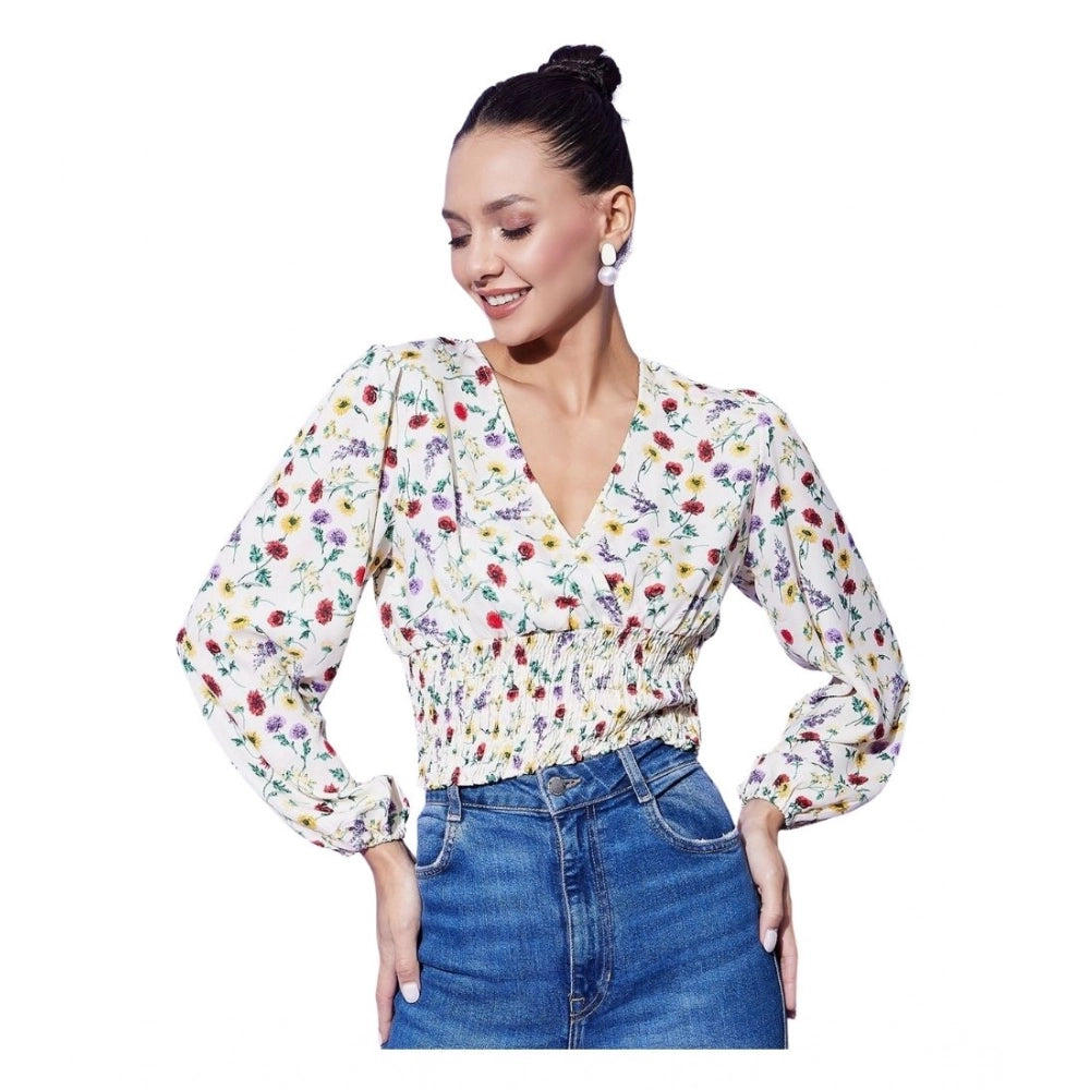 Women's Floral Long Sleeves Top · 58_L