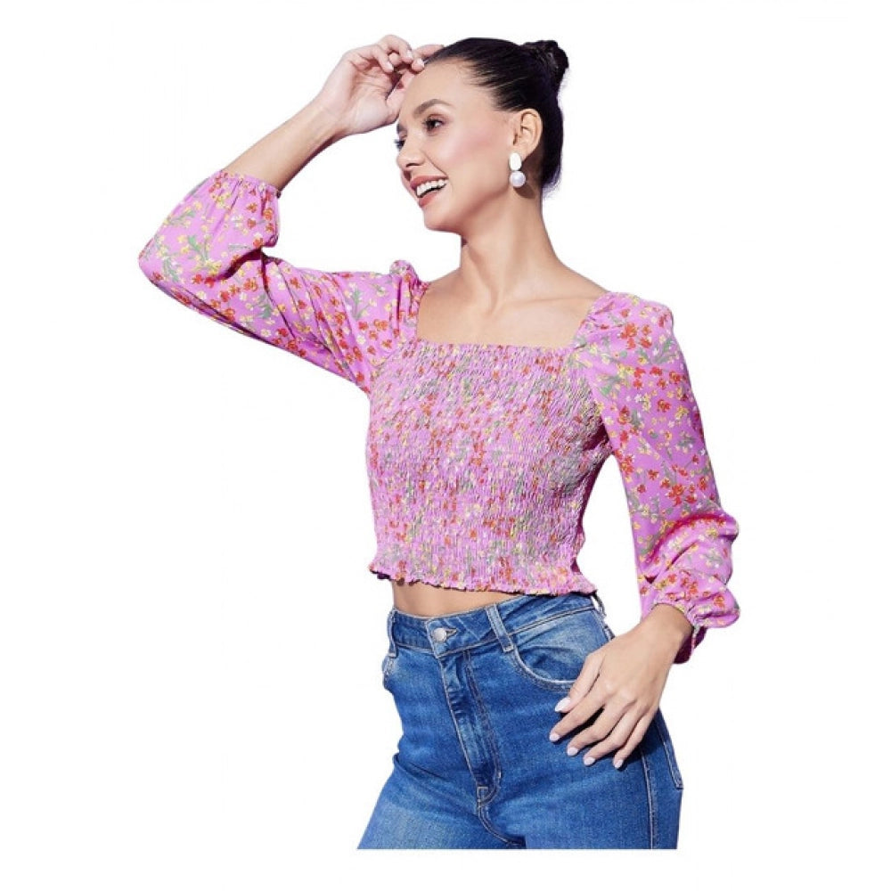 Women's Floral Long Sleeves Top · 59_L