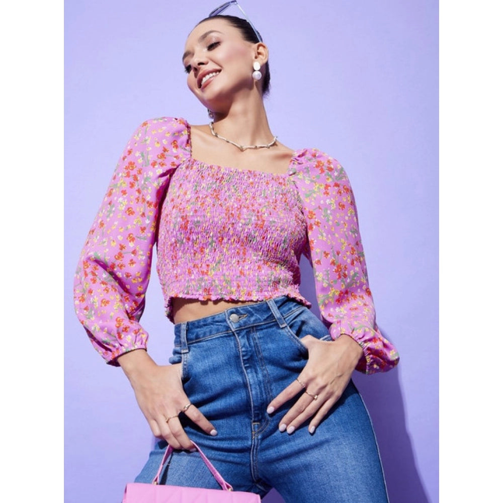 Women's Floral Long Sleeves Top · 59_L