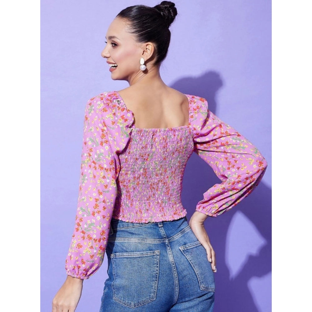 Women's Floral Long Sleeves Top · 59_L