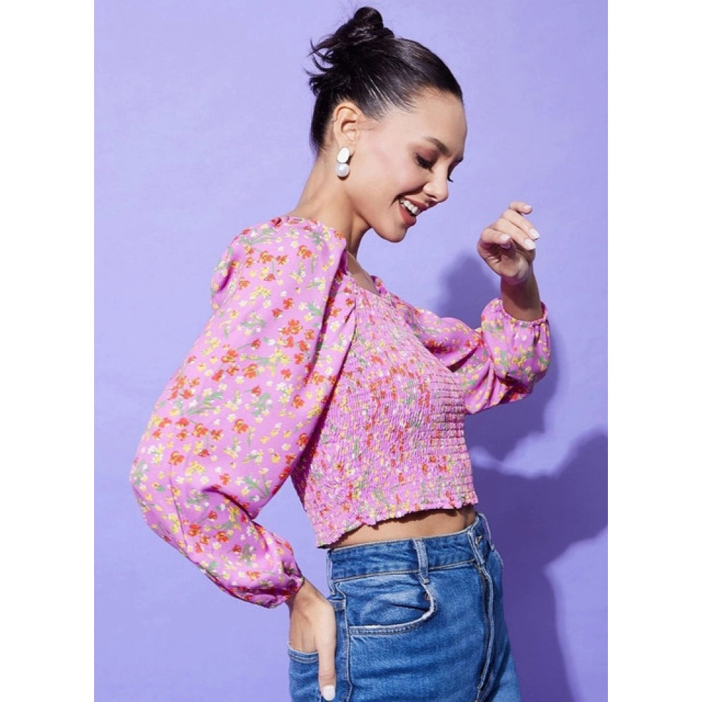 Women's Floral Long Sleeves Top · 59_L