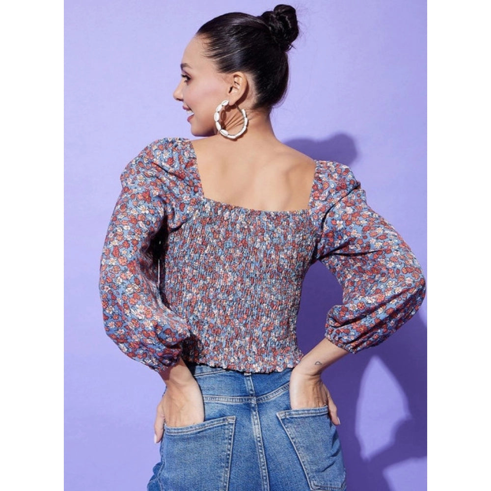 Women's Floral Long Sleeves Top · 60_L
